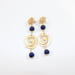 Bespoke NZ-made lapis lazuli crystal earrings | ASH&STONE Crystal Jewellery Shop Auckland NZ