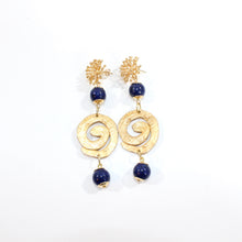 Load image into Gallery viewer, Bespoke NZ-made lapis lazuli crystal earrings | ASH&amp;STONE Crystal Jewellery Shop Auckland NZ
