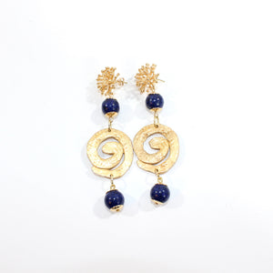 Bespoke NZ-made lapis lazuli crystal earrings | ASH&STONE Crystal Jewellery Shop Auckland NZ