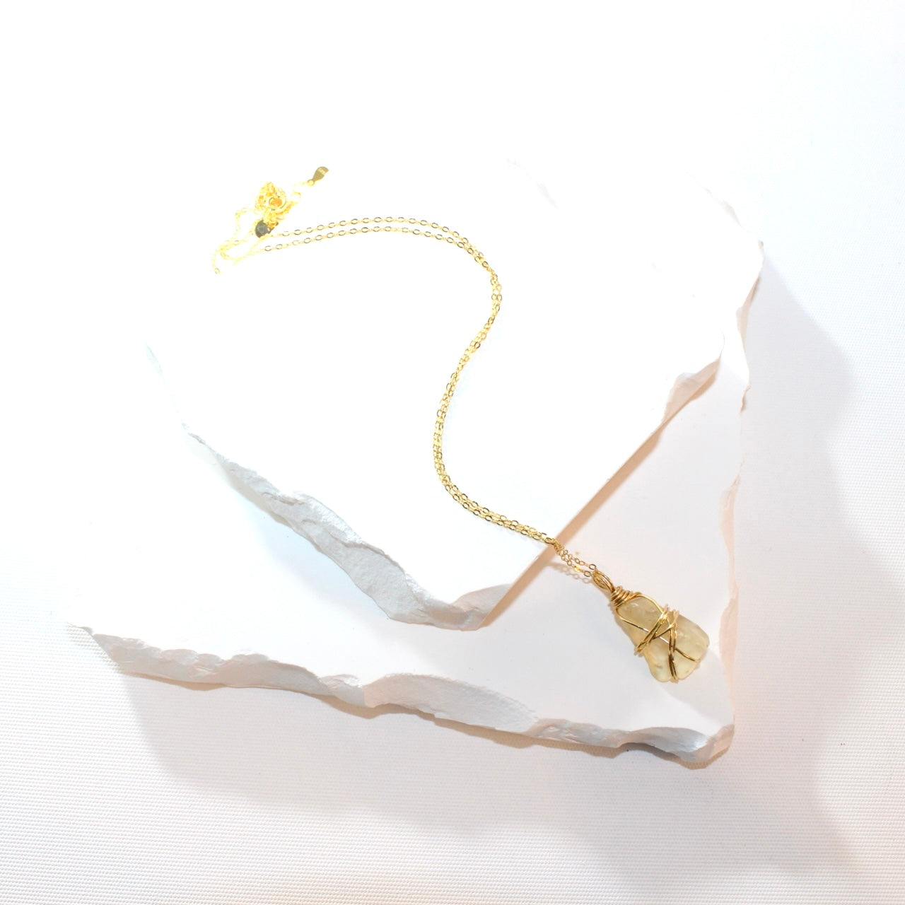 Bespoke NZ-made Libyan desert glass crystal pendant necklace | ASH&STONE Crystal Jewellery Shop Auckland NZ