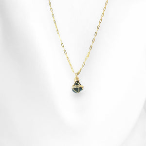 Bespoke NZ-made London blue topaz crystal pendant necklace | ASH&STONE Crystal Jewellery Shop Auckland NZ