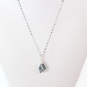 Bespoke NZ-made blue London topaz crystal pendant necklace | ASH&STONE Crystal Shop Auckland NZ