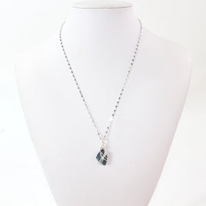 Bespoke NZ-made blue London topaz crystal pendant necklace | ASH&STONE Crystal Shop Auckland NZ