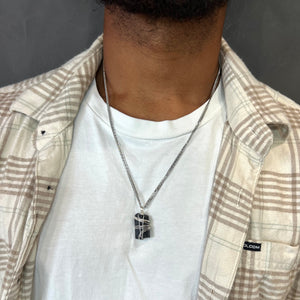 Men's black tourmaline crystal pendant necklace | ASH&STONE Crystal Jewellery Shop Auckland NZ
