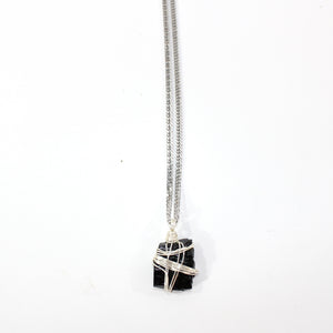 Men's black tourmaline crystal pendant necklace | ASH&STONE Crystal Jewellery Shop Auckland NZ