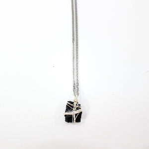 Men's black tourmaline crystal pendant necklace | ASH&STONE Crystal Jewellery Shop Auckland NZ