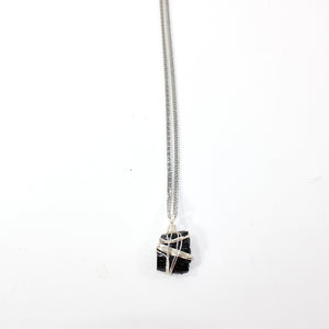 Men's black tourmaline crystal pendant necklace | ASH&STONE Crystal Jewellery Shop Auckland NZ