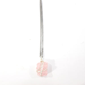 Men's rose quartz crystal pendant necklace | ASH&STONE Crystal Jewellery Shop Auckland NZ