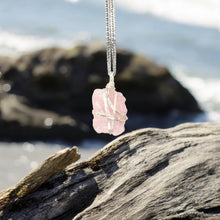 Load image into Gallery viewer, Men&#39;s rose quartz crystal pendant necklace | ASH&amp;STONE Crystal Jewellery Shop Auckland NZ
