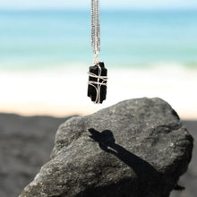 Load image into Gallery viewer, Men&#39;s black tourmaline crystal pendant necklace | ASH&amp;STONE Crystal Jewellery Shop Auckland NZ
