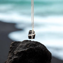 Load image into Gallery viewer, Men&#39;s black tourmaline crystal pendant necklace | ASH&amp;STONE Crystal Jewellery Shop Auckland NZ
