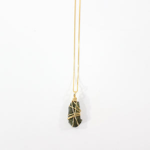 NZ-made genuine moldavite pendant necklace (extremely rare) | ASH&STONE Crystal Jewellery Shop Auckland NZ