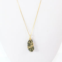 Load image into Gallery viewer, NZ-made genuine moldavite pendant necklace (extremely rare) | ASH&amp;STONE Crystal Jewellery Shop Auckland NZ
