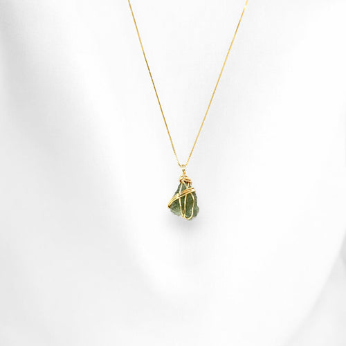 NZ-made genuine moldavite pendant necklace (extremely rare) | ASH&STONE Crystal Jewellery Shop Auckland NZ