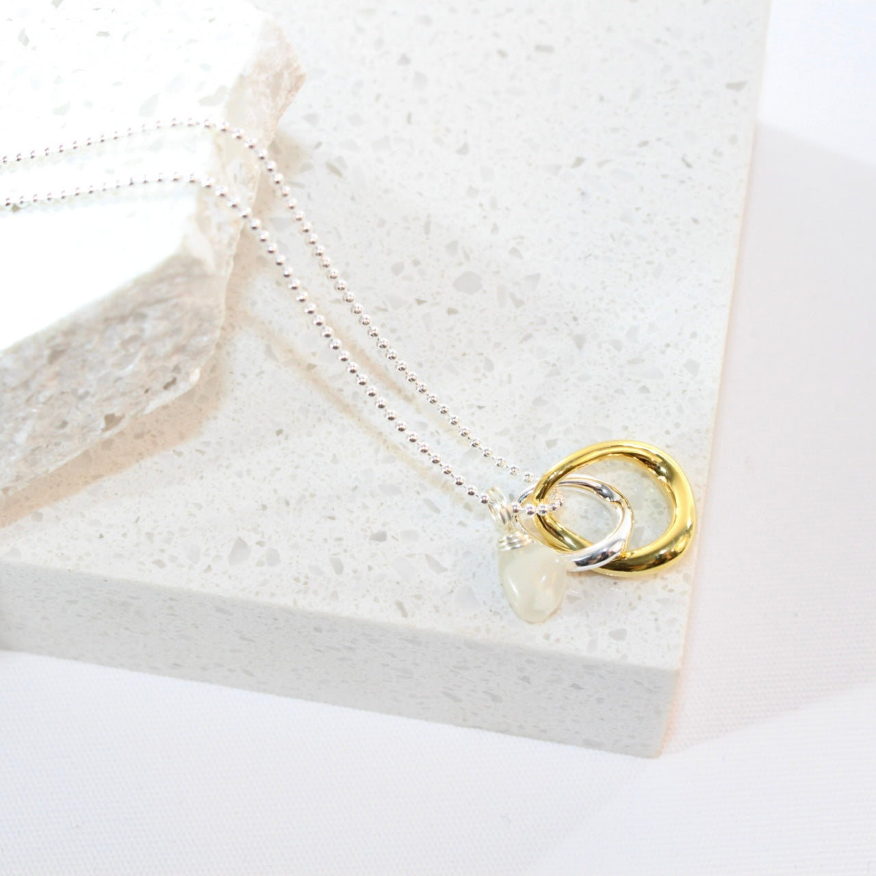 Moonstone crystal pendant charm necklace | ASH&STONE Crystal Jewellery Shop Auckland NZ