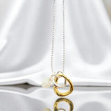 Moonstone crystal pendant charm necklace
