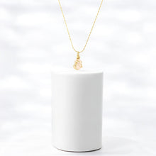 Load image into Gallery viewer, Morganite crystal pendant necklace 24K gold-plated sterling silver | ASH&amp;STONE Crystal Jewellery Shop Auckland NZ
