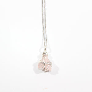 Morganite crystal pendant necklace | ASH&STONE Crystal Jewellery Shop Auckland NZ