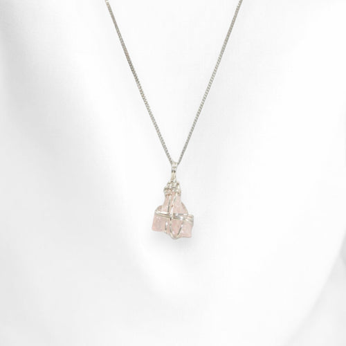 Morganite crystal pendant necklace | ASH&STONE Crystal Jewellery Shop Auckland NZ