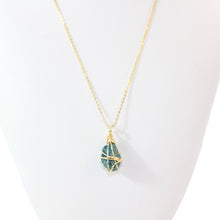 Load image into Gallery viewer, Natural neon apatite crystal pendant necklace | ASH&amp;STONE Crystal Jewellery Shop Auckland NZ
