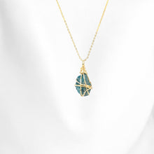 Load image into Gallery viewer, Natural neon apatite crystal pendant necklace | ASH&amp;STONE Crystal Jewellery Shop Auckland NZ
