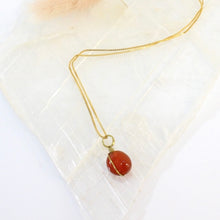 Load image into Gallery viewer, Bespoke carnelian crystal necklace with 16&quot; chain | ASH&amp;STONE Crystal Jewellery Shop Auckland NZ
