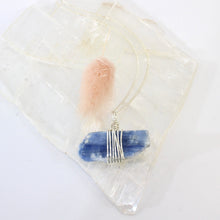 Load image into Gallery viewer, Bespoke NZ-made kyanite crystal pendant with 20&quot; chain | ASH&amp;STONE Crystals Shop Auckland NZ
