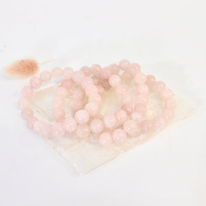 NZ-made rose quartz crystal bracelet