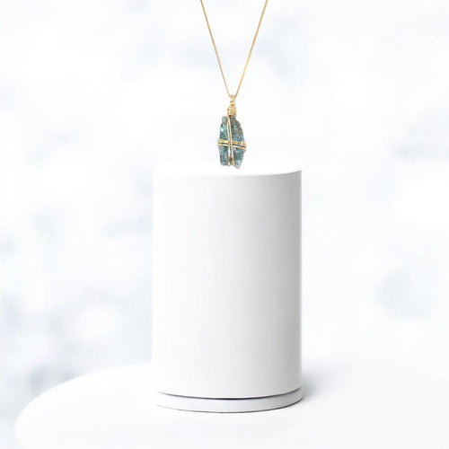 Bespoke NZ-made kyanite crystal pendant necklace | ASH&STONE Crystal Jewellery Shop Auckland NZ