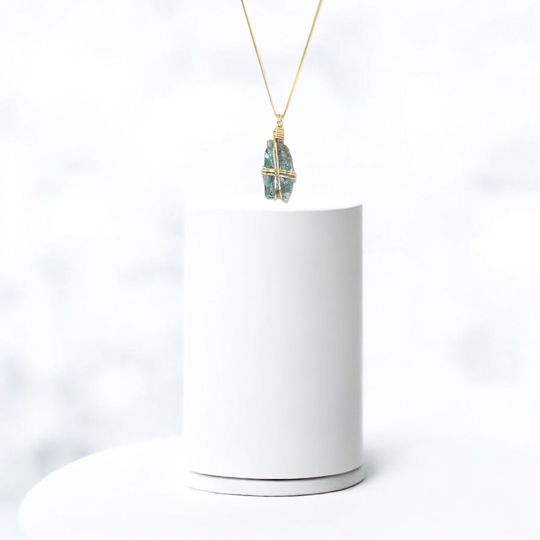 Bespoke NZ-made kyanite crystal pendant necklace | ASH&STONE Crystal Jewellery Shop Auckland NZ