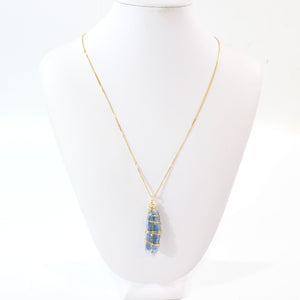 Bespoke NZ-made kyanite crystal pendant necklace | ASH&STONE Crystal Jewellery Shop Auckland NZ