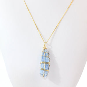 Bespoke NZ-made kyanite crystal pendant necklace | ASH&STONE Crystal Jewellery Shop Auckland NZ