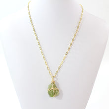 Load image into Gallery viewer, NZ-made peridot crystal pendant necklace | ASH&amp;STONE Crystal Jewellery Shop Auckland NZ
