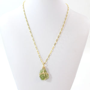 NZ-made peridot crystal pendant necklace | ASH&STONE Crystal Jewellery Shop Auckland NZ