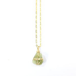 NZ-made peridot crystal pendant necklace | ASH&STONE Crystal Jewellery Shop Auckland NZ