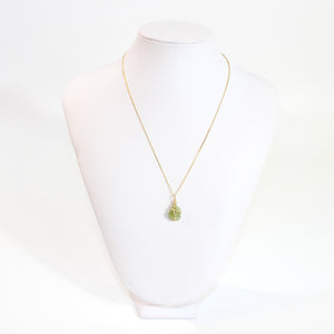 Bespoke NZ-made peridot crystal pendant with 16" chain | ASH&STONE Crystals Shop Auckland NZBespoke NZ-made peridot crystal pendant with 16" chain | ASH&STONE Crystals Shop Auckland NZ