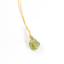 Load image into Gallery viewer, Bespoke NZ-made peridot crystal pendant with 16&quot; chain | ASH&amp;STONE Crystals Shop Auckland NZ
