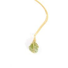 Load image into Gallery viewer, Bespoke NZ-made peridot crystal pendant with 16&quot; chain | ASH&amp;STONE Crystals Shop Auckland NZ
