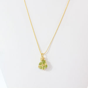 NZ-made peridot crystal pendant necklace | ASH&STONE Crystal Jewellery Shop Auckland NZ