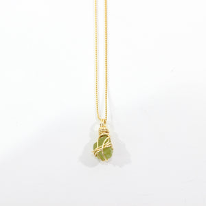 NZ-made peridot crystal pendant necklace | ASH&STONE Crystal Jewellery Shop Auckland NZ