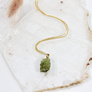 Bespoke NZ-made peridot crystal pendant with 16" chain | ASH&STONE Crystal Jewellery Shop Auckland NZ