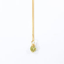 Load image into Gallery viewer, NZ-made peridot crystal pendant necklace
