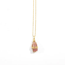 Load image into Gallery viewer, NZ-made pink tourmaline crystal pendant necklace | ASH&amp;STONE Crystals Shop Auckland NZ
