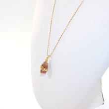 Load image into Gallery viewer, NZ-made pink tourmaline crystal pendant necklace | ASH&amp;STONE Crystals Shop Auckland NZ
