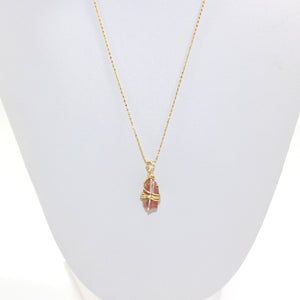 NZ-made pink tourmaline crystal pendant necklace | ASH&STONE Crystals Shop Auckland NZ