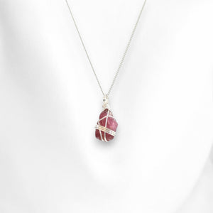 NZ-made pink tourmaline crystal pendant necklace | ASH&STONE Crystal Jewellery Shop Auckland NZ