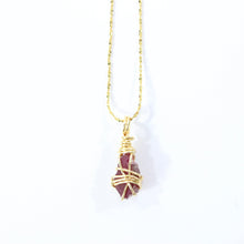 Load image into Gallery viewer, NZ-made pink tourmaline crystal pendant necklace | ASH&amp;STONE Crystal Jewellery Shop Auckland NZ
