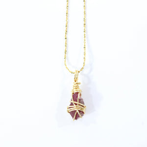 NZ-made pink tourmaline crystal pendant necklace | ASH&STONE Crystal Jewellery Shop Auckland NZ