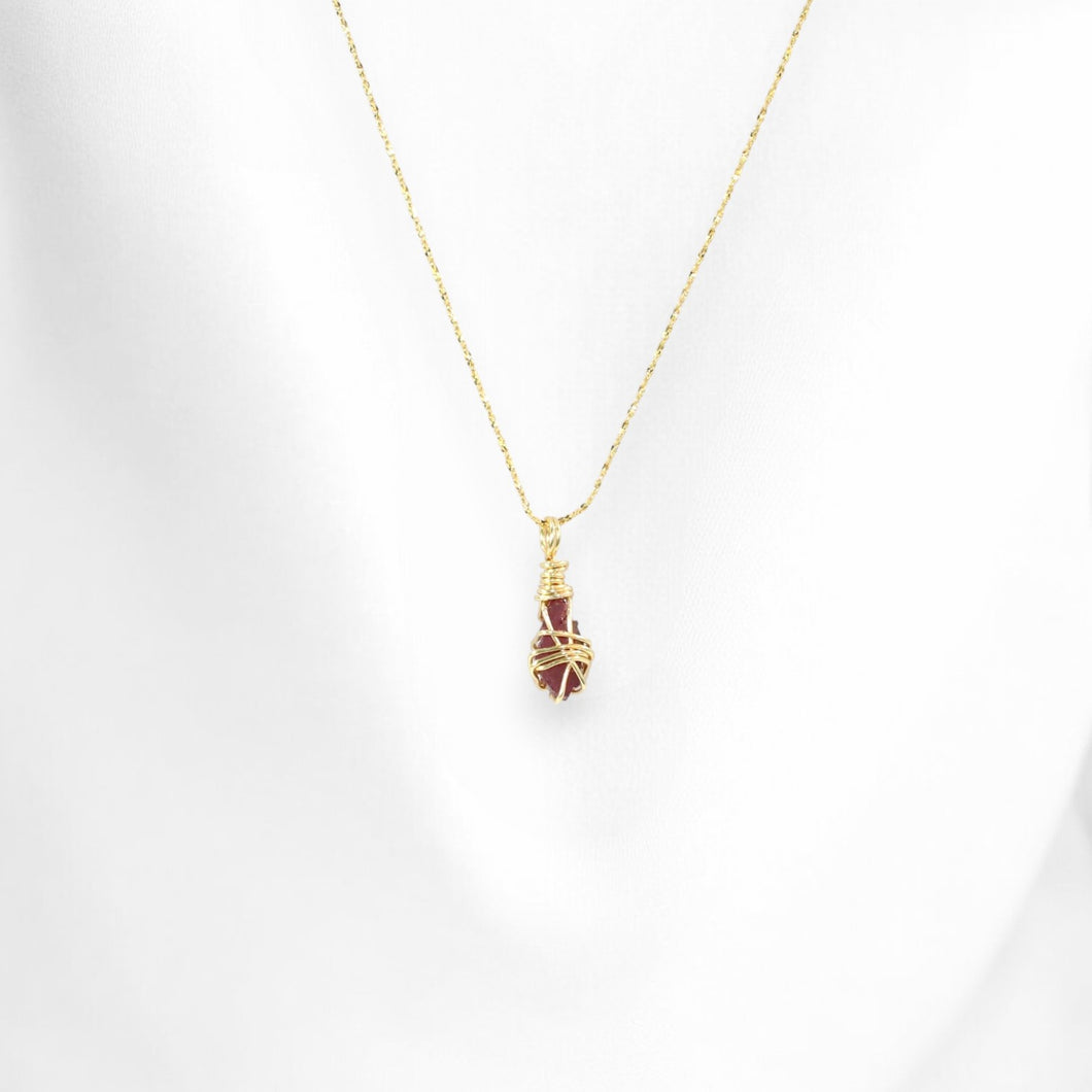 NZ-made pink tourmaline crystal pendant necklace ~bespoke by design~ collection