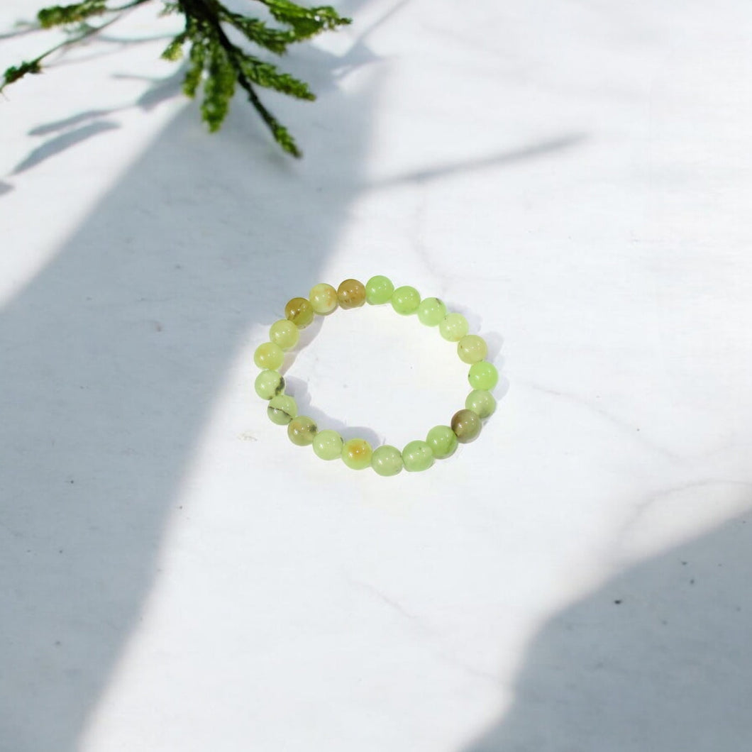 NZ-made prehnite crystal bracelet | ASH&STONE Crystal Jewellery Shop Auckland NZ